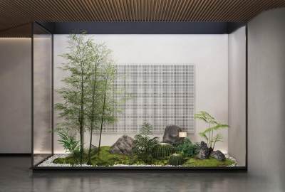 现代景观造景3D模型下载